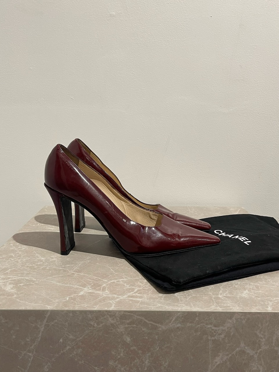 Escarpins Chanel bordeaux T.37