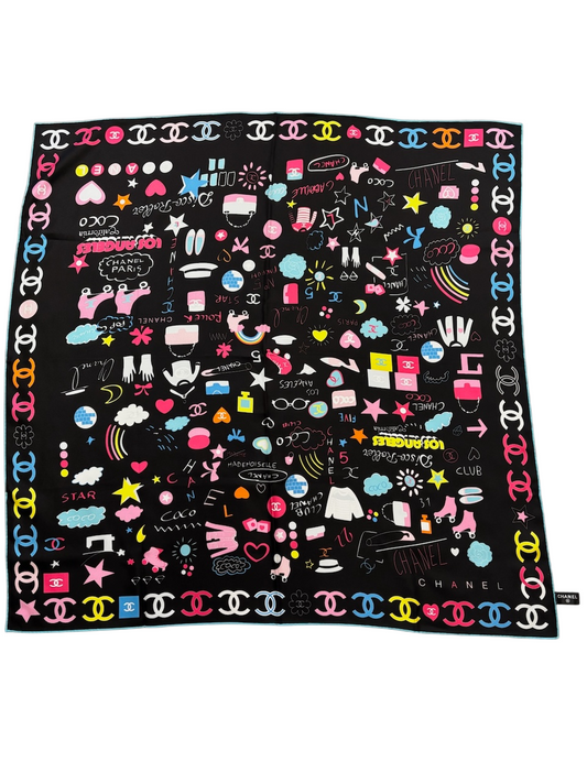 Foulard Chanel noir Disco