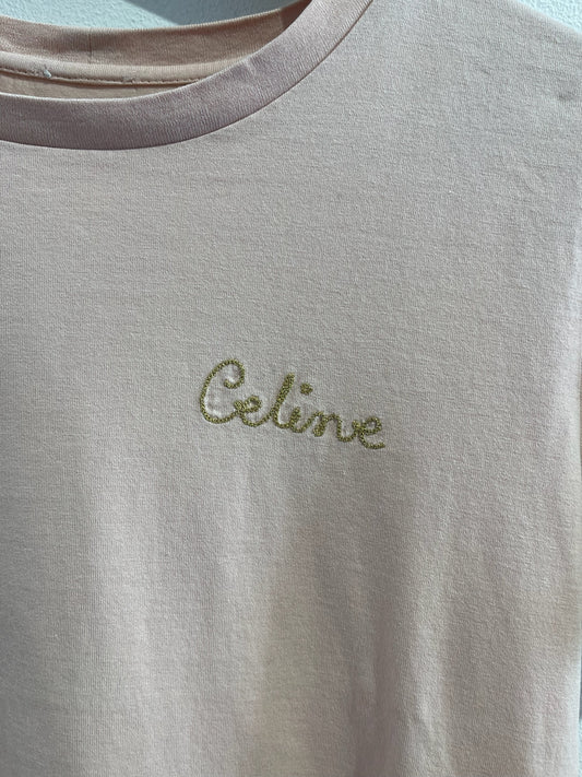 T-shirt Celine rose T.XS