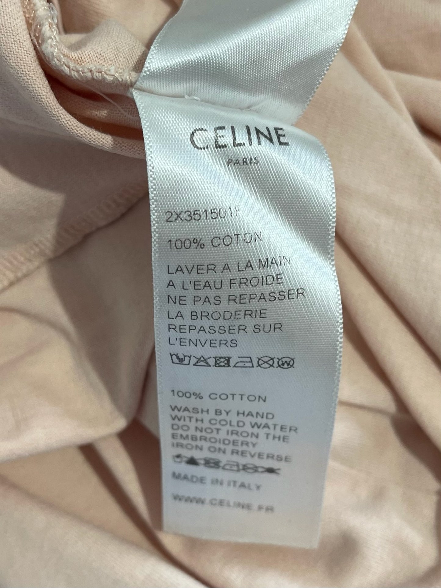 T-shirt Celine rose T.XS
