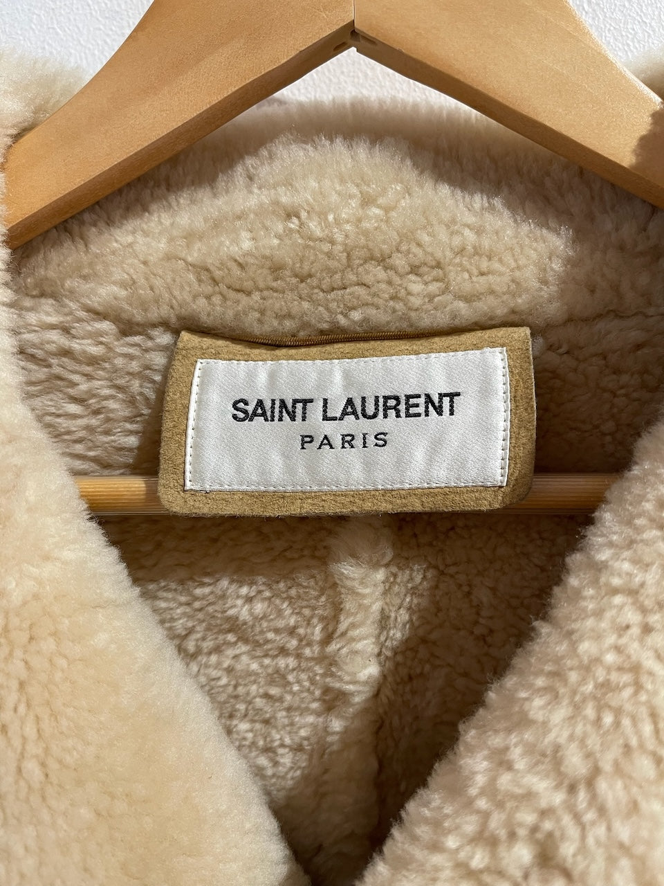 Manteau peau lainée Saint Laurent T.48