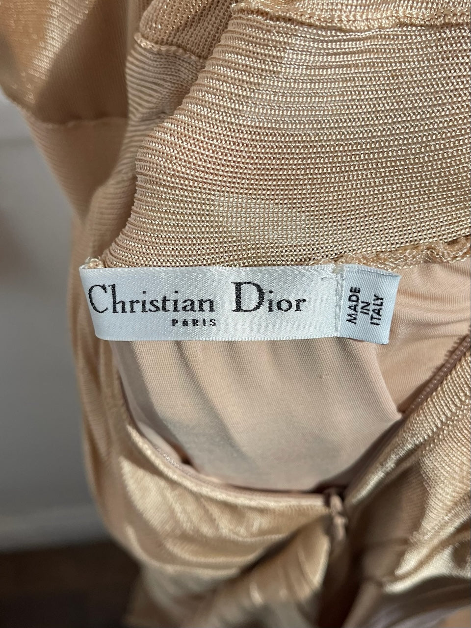 Robe Dior bleu beige T.38