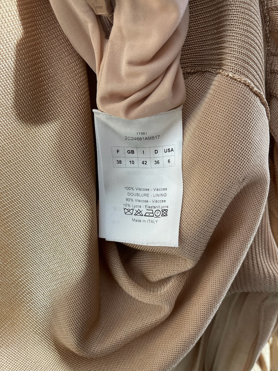 Robe Dior bleu beige T.38