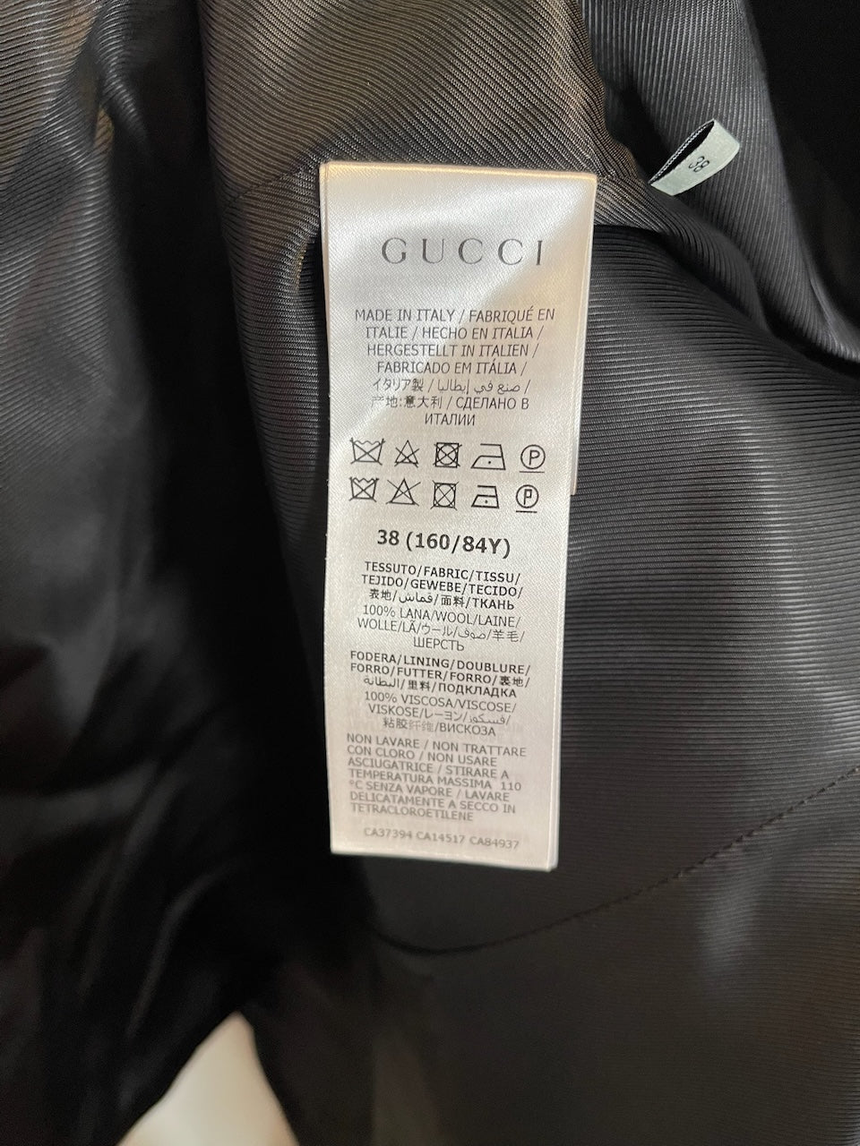 Manteau Gucci noir T.34