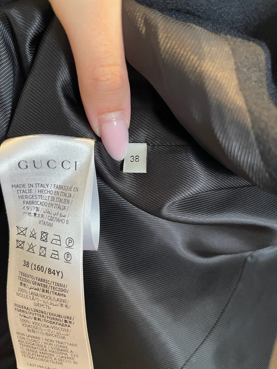 Manteau Gucci noir T.34