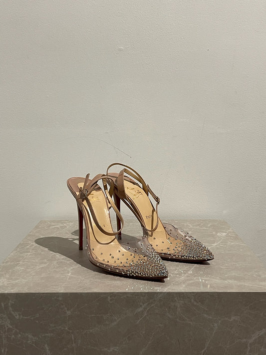 Escarpins Christian Louboutin nude T.40