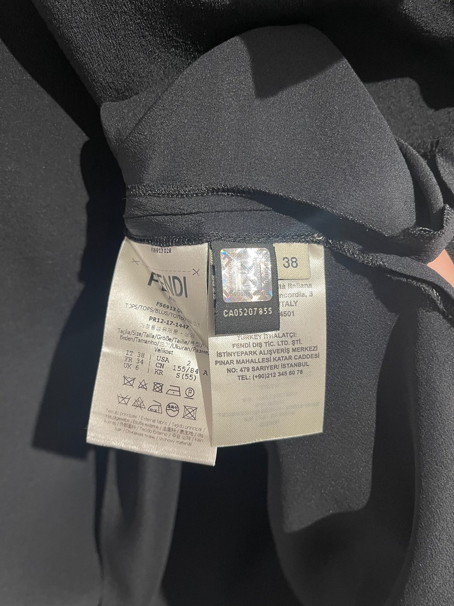 Blouse Fendi noire T.34