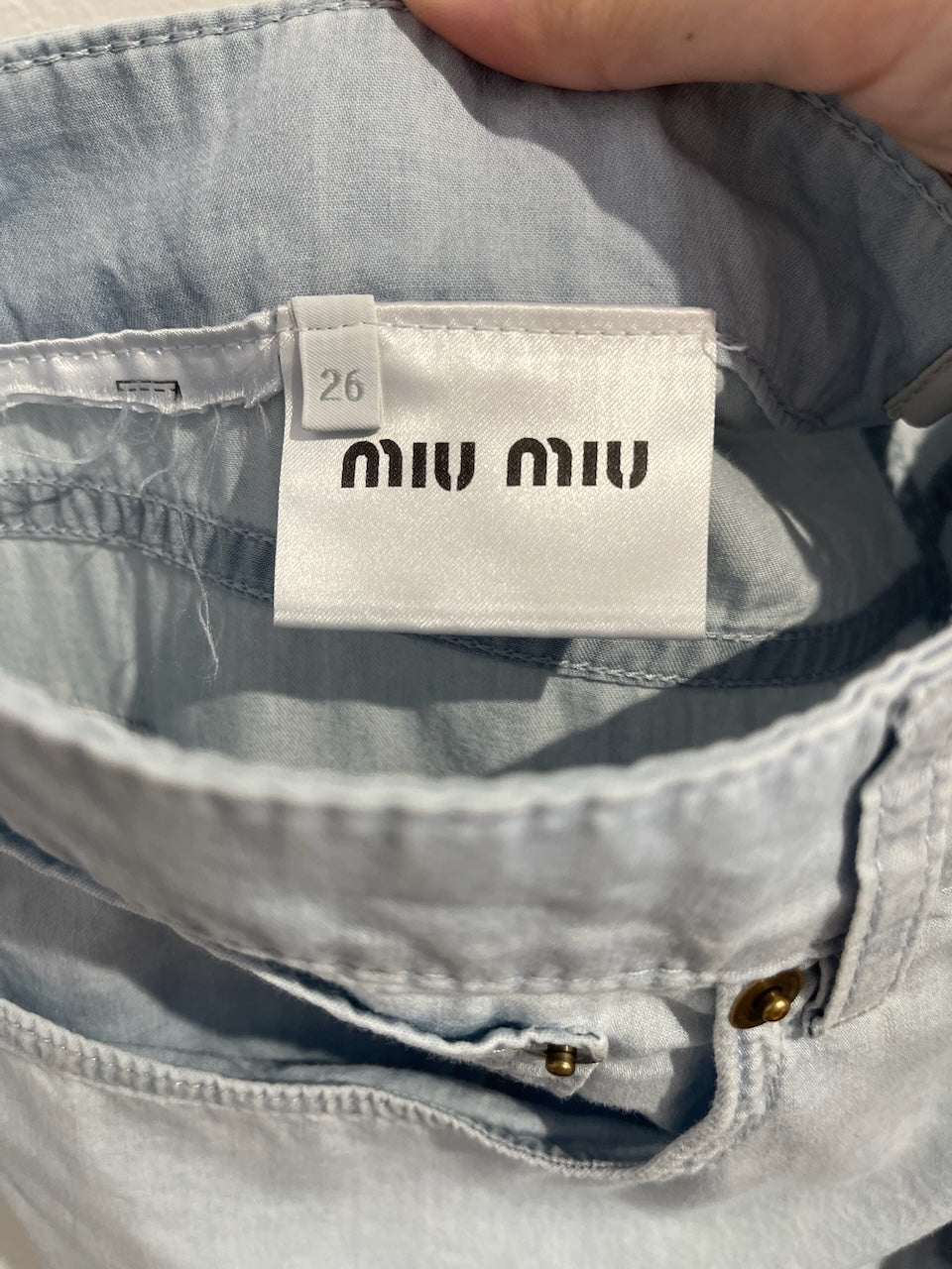Pantalon Miu Miu bleu T.26