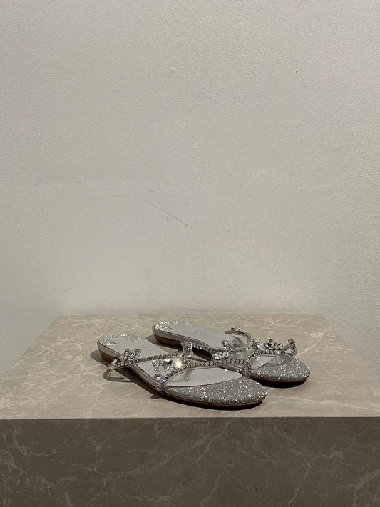 Sandales Louboutin Argent T.38