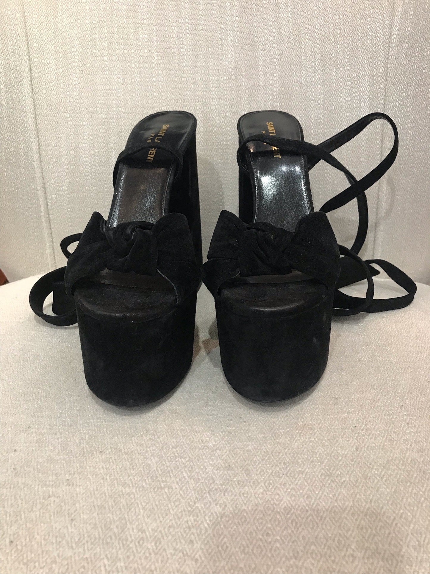 Sandales Saint Laurent noires T.39,5