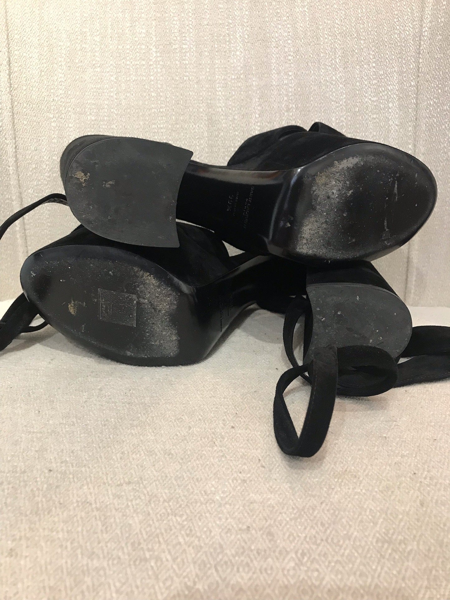 Sandales Saint Laurent noires T.39,5