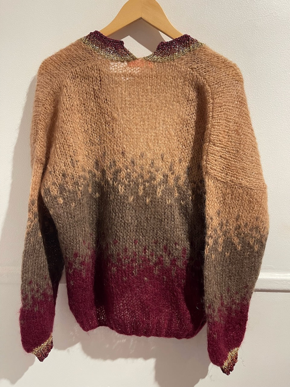 Gilet Rose Carmine beige / bordeaux T.U.