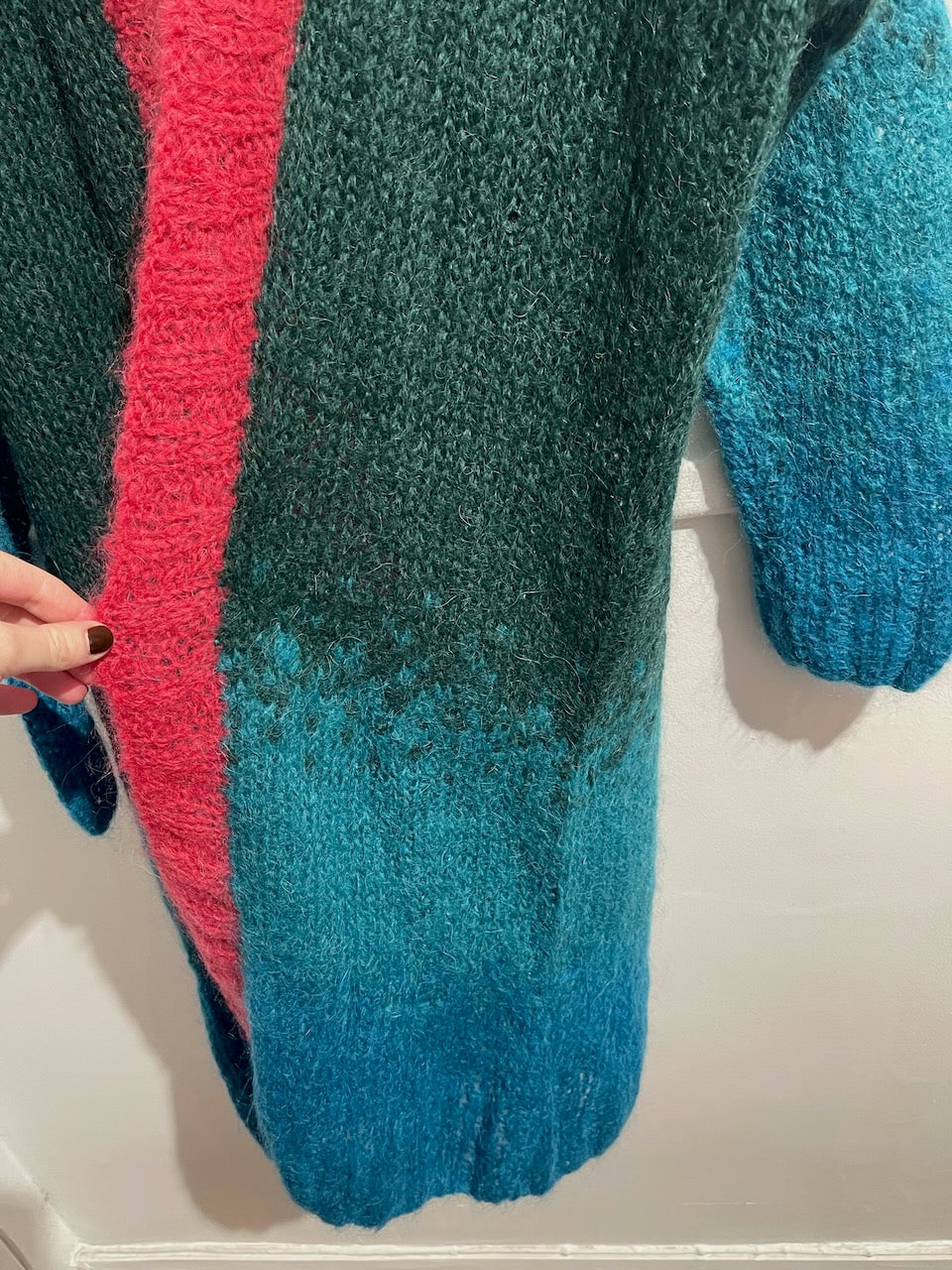 Gilet Rose Carmine vert / bleu T.U.
