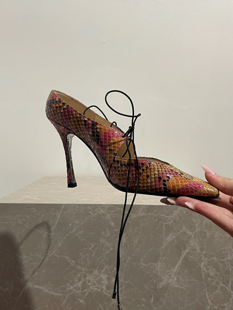 Escarpins Chanel python T.34,5