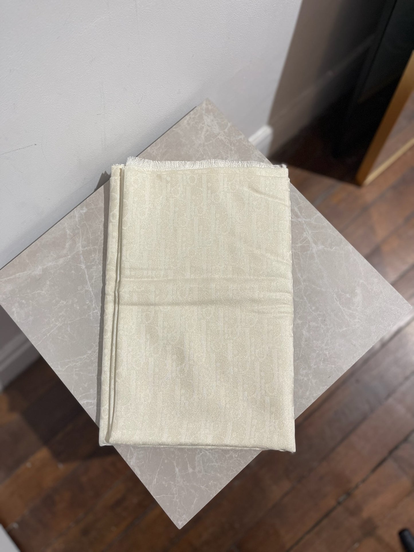 Châle Dior Oblique écru