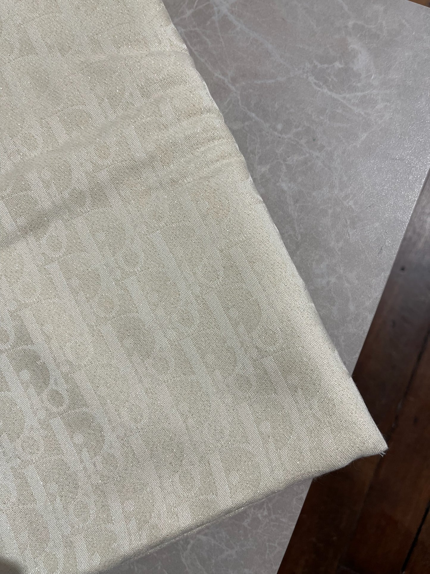 Châle Dior Oblique écru