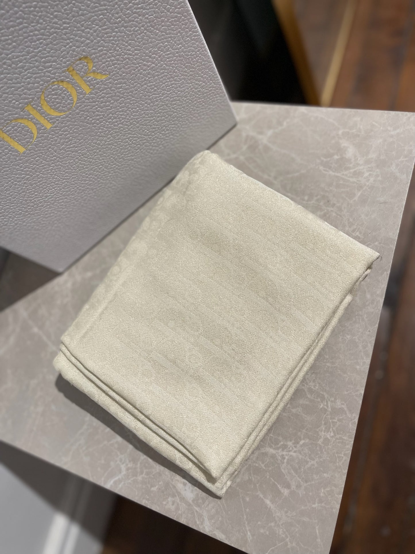 Châle Dior Oblique écru
