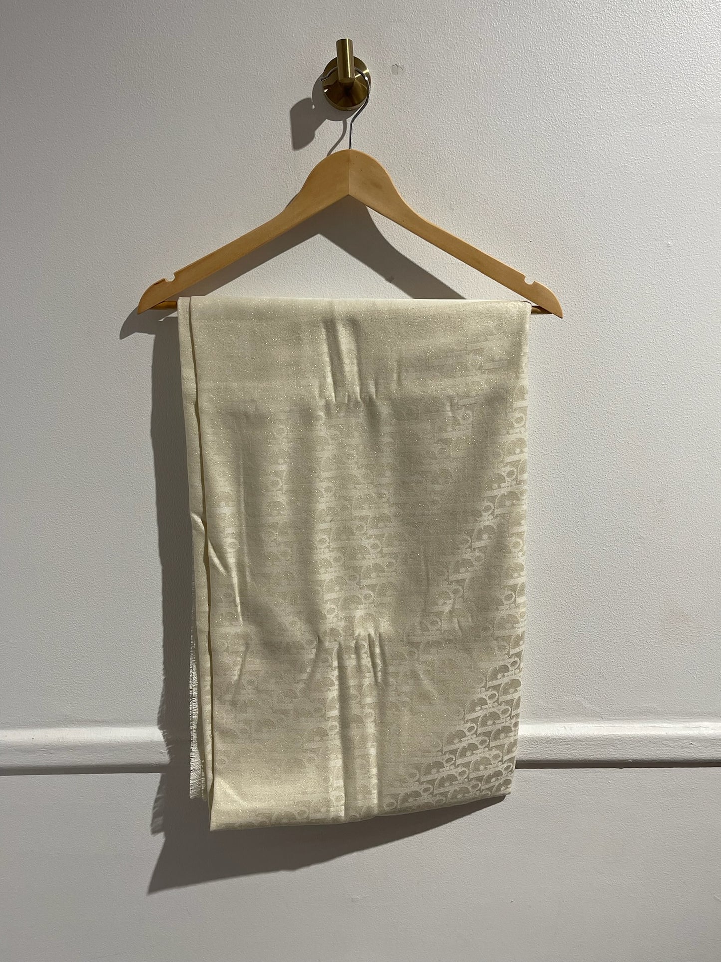 Châle Dior Oblique écru