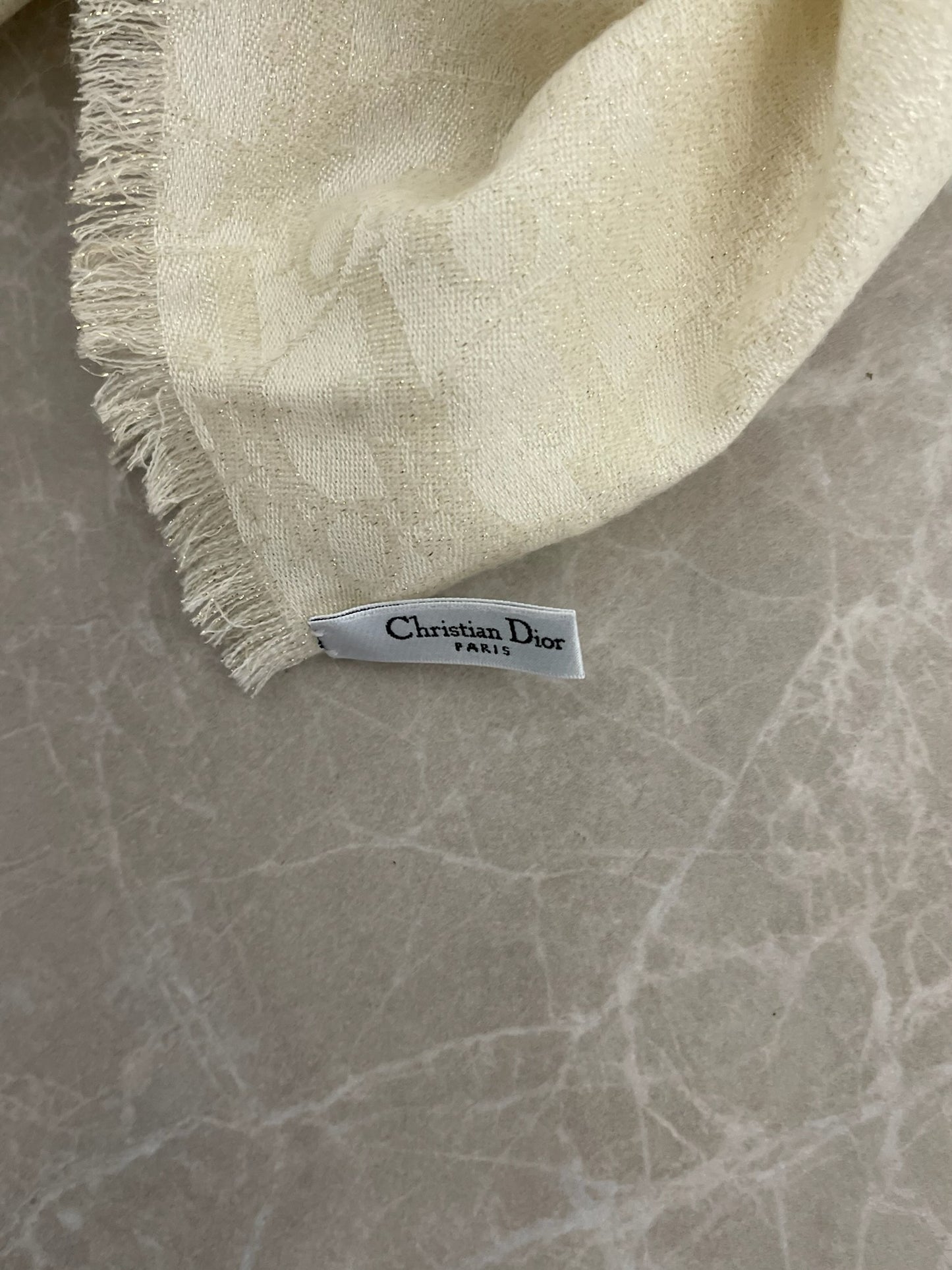 Châle Dior Oblique écru