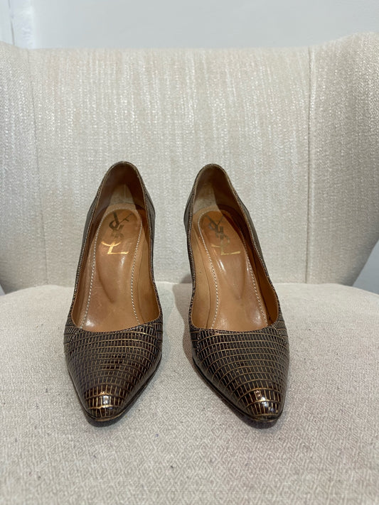 Escarpins Yves Saint Laurent marron T.35,5