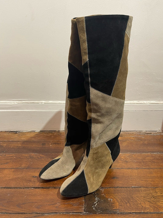 Bottes Isabel Marant patchwork T.38