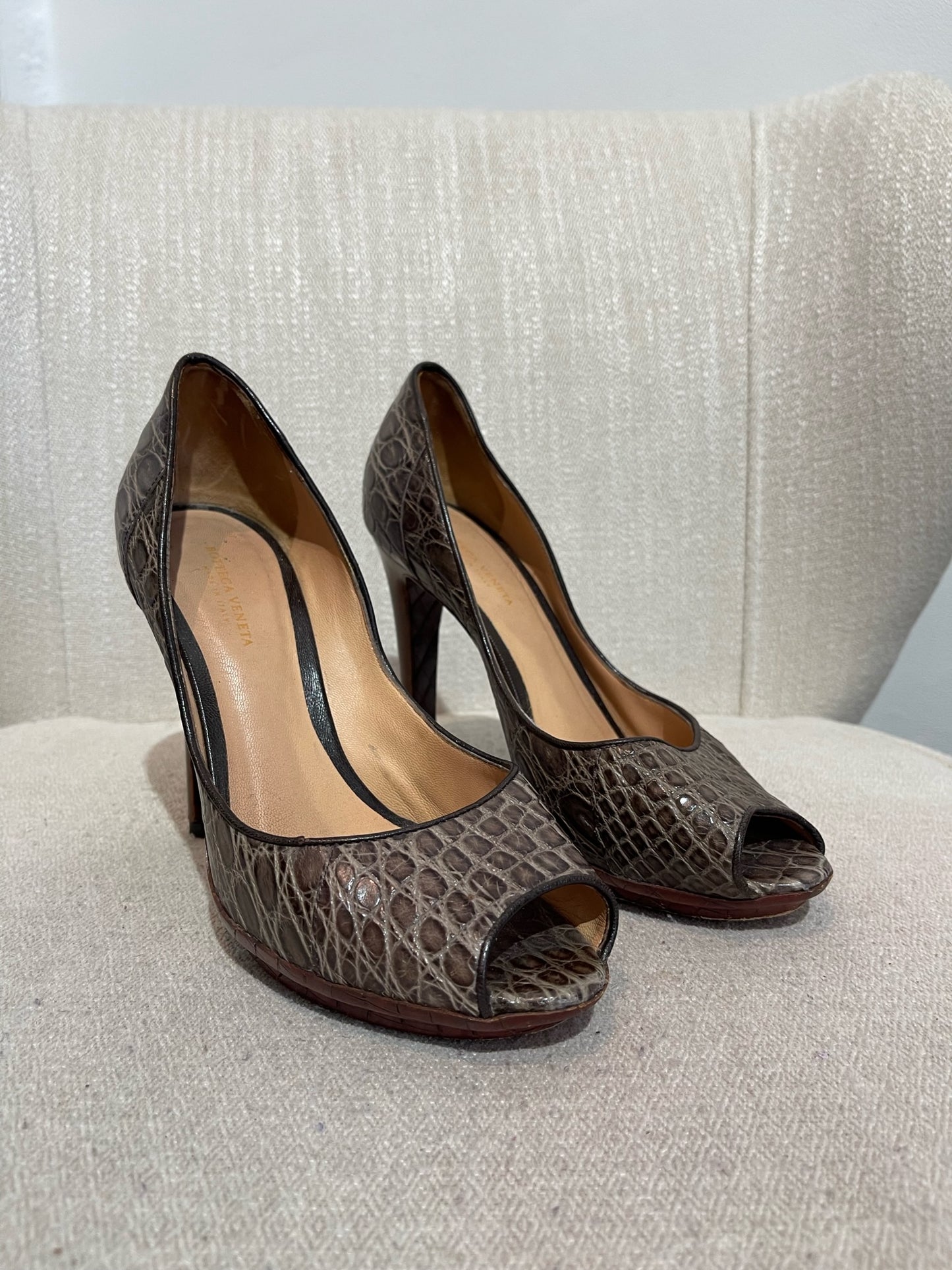 Escarpins Bottega Veneta marron T.35