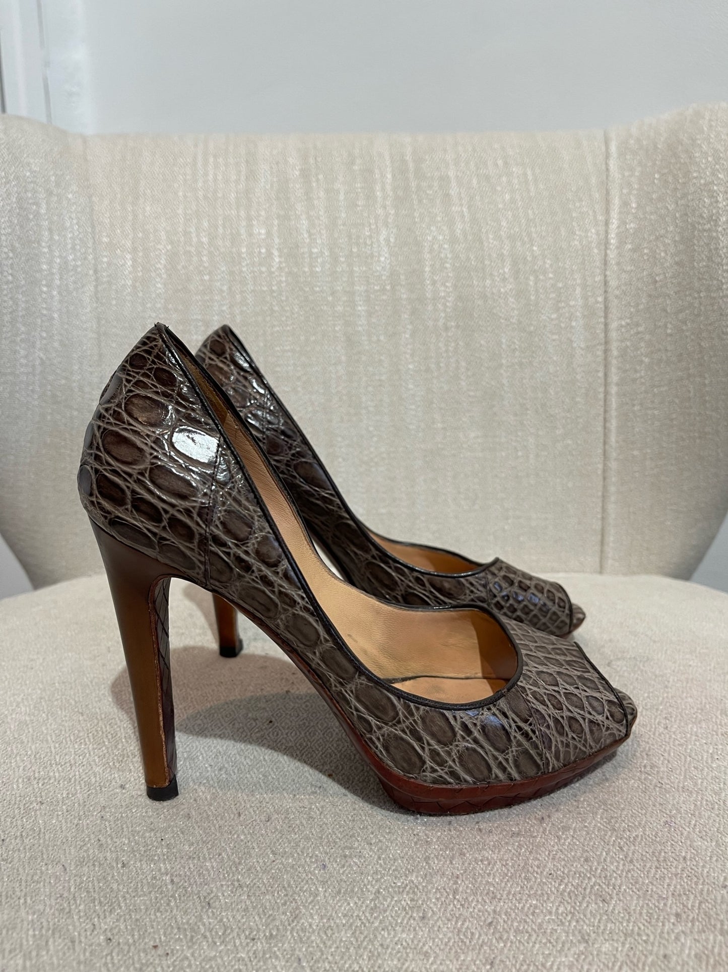 Escarpins Bottega Veneta marron T.35