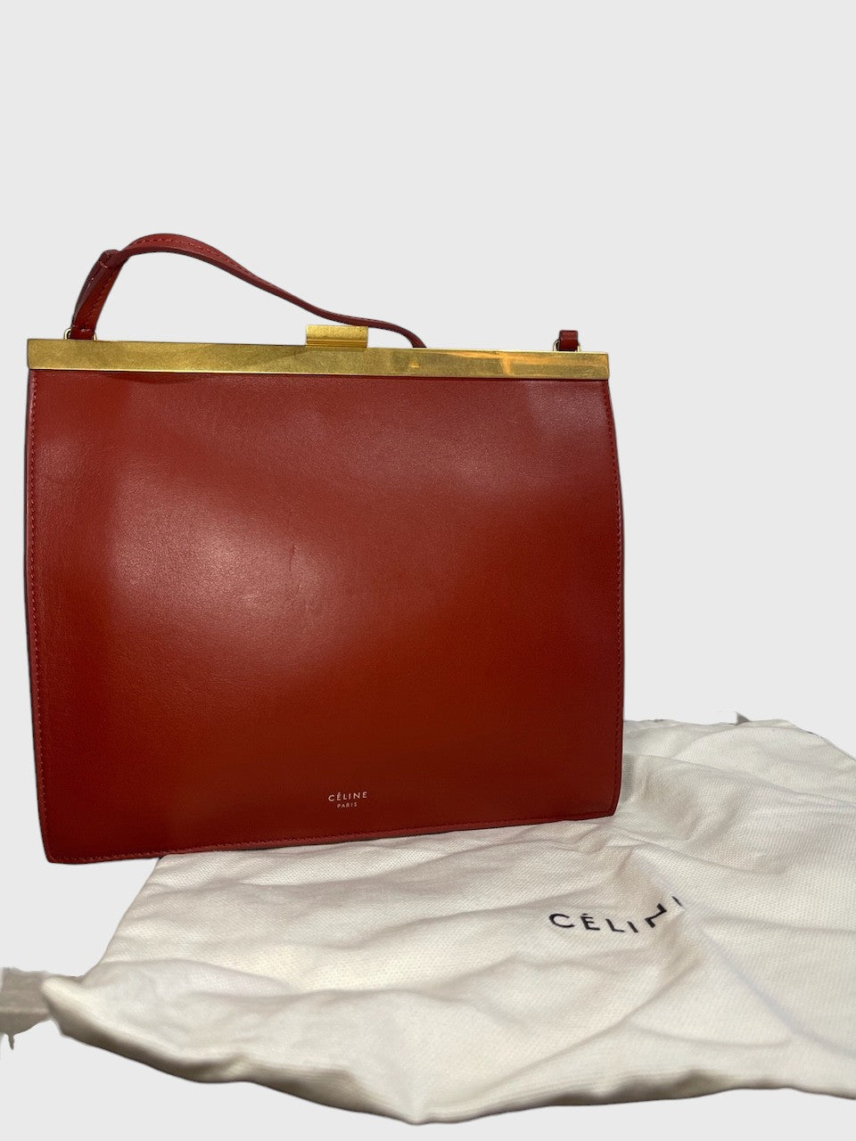 Sac Celine Clasp rouge