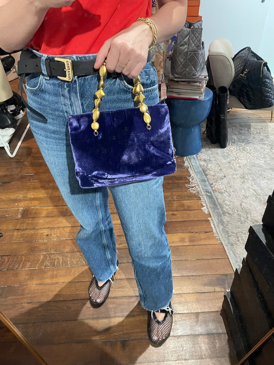 Sac Versace velours violet