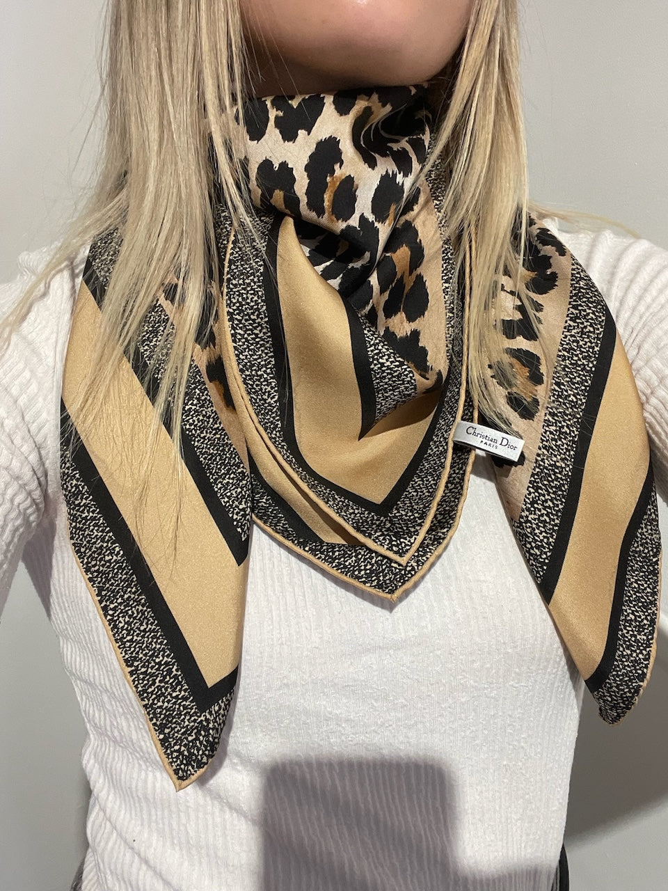 Foulard Christian Dior léopard