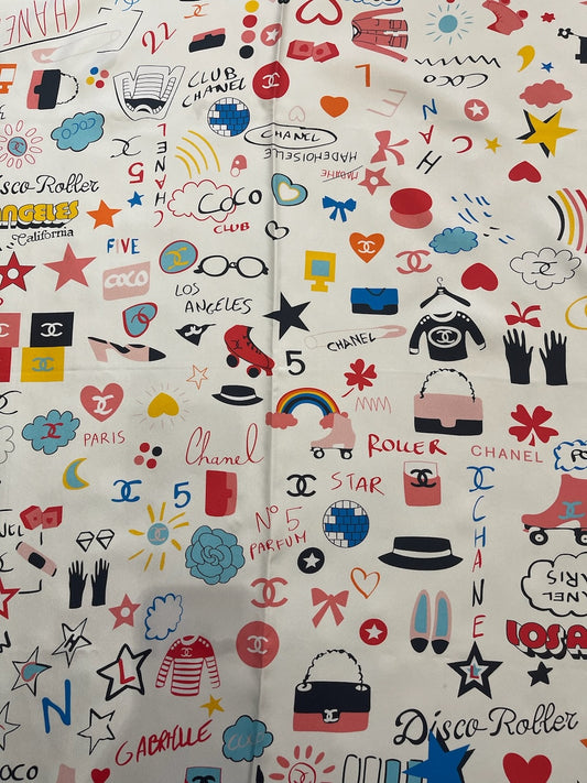 Foulard Chanel blanc Disco