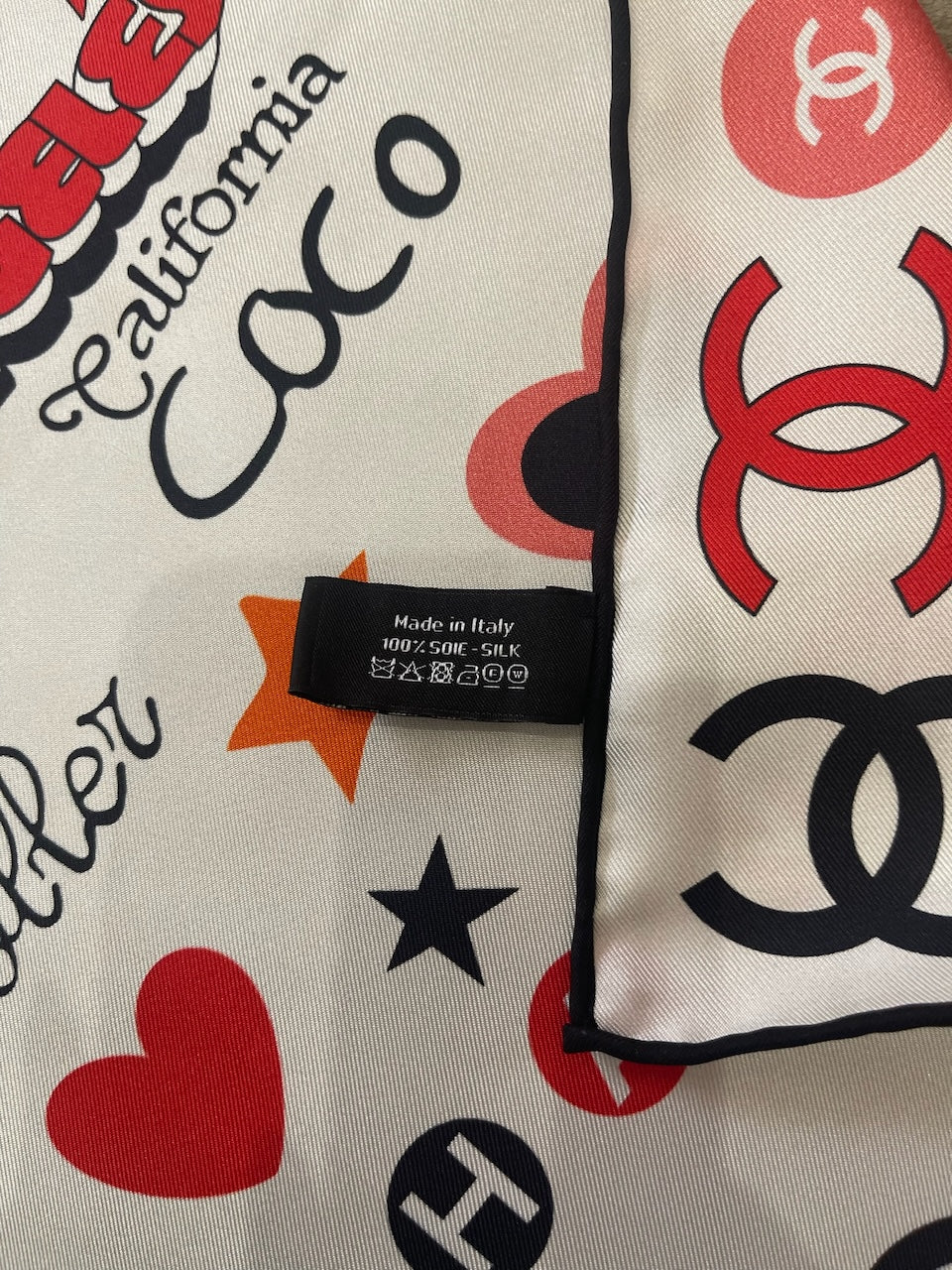 Foulard Chanel blanc Disco