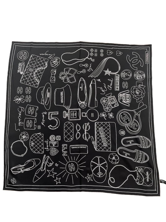 Foulard Chanel noir