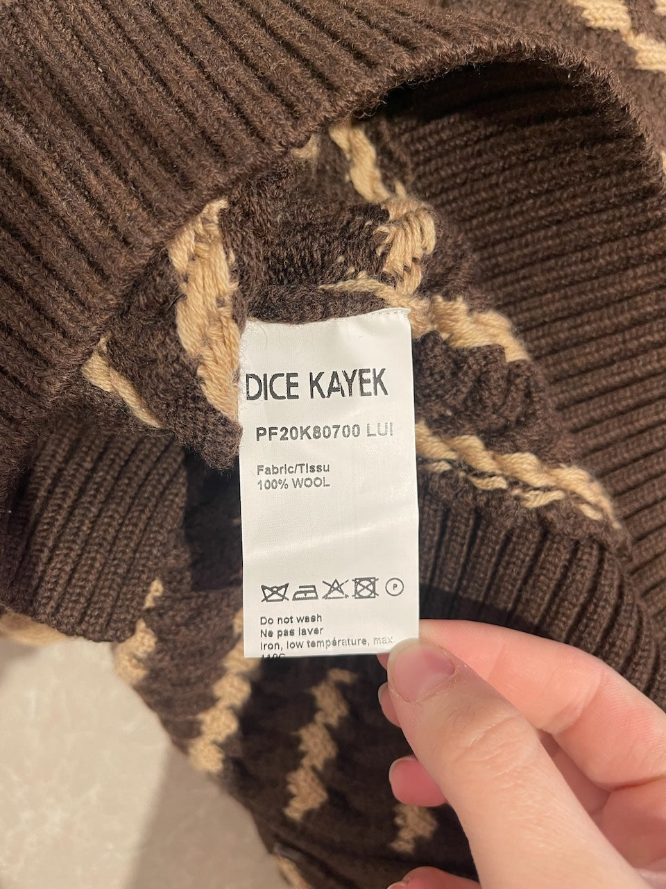 Gilet Dice Kayek marron T.XS