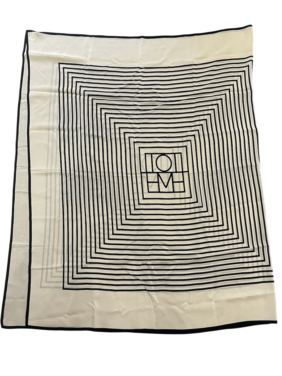 Foulard paréo Toteme noir et blanc
