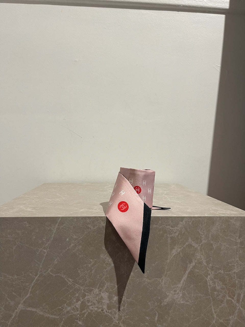 Foulard slim bandeau Chanel rose