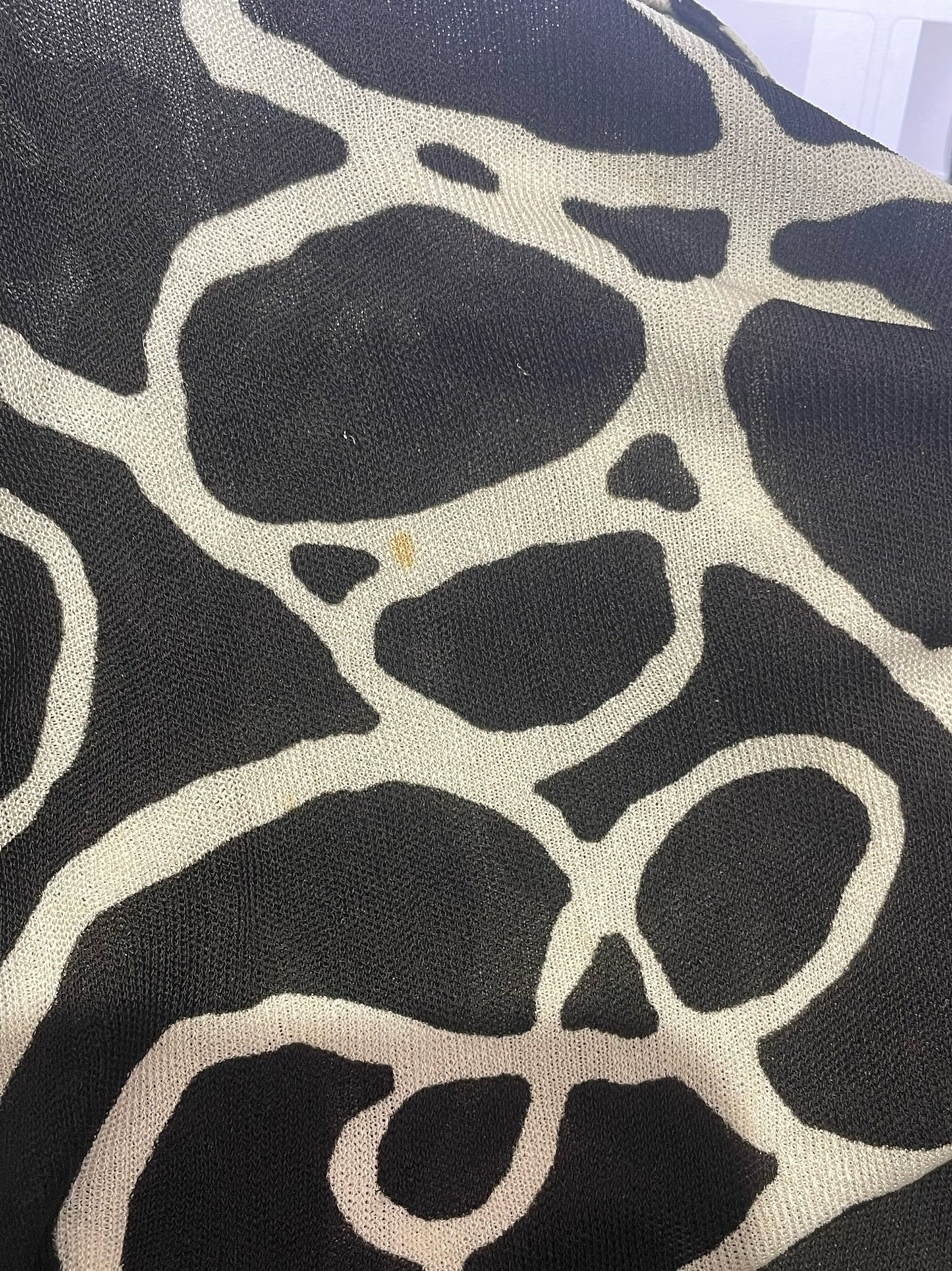 Pantalon Chanel noir imprimé T.36