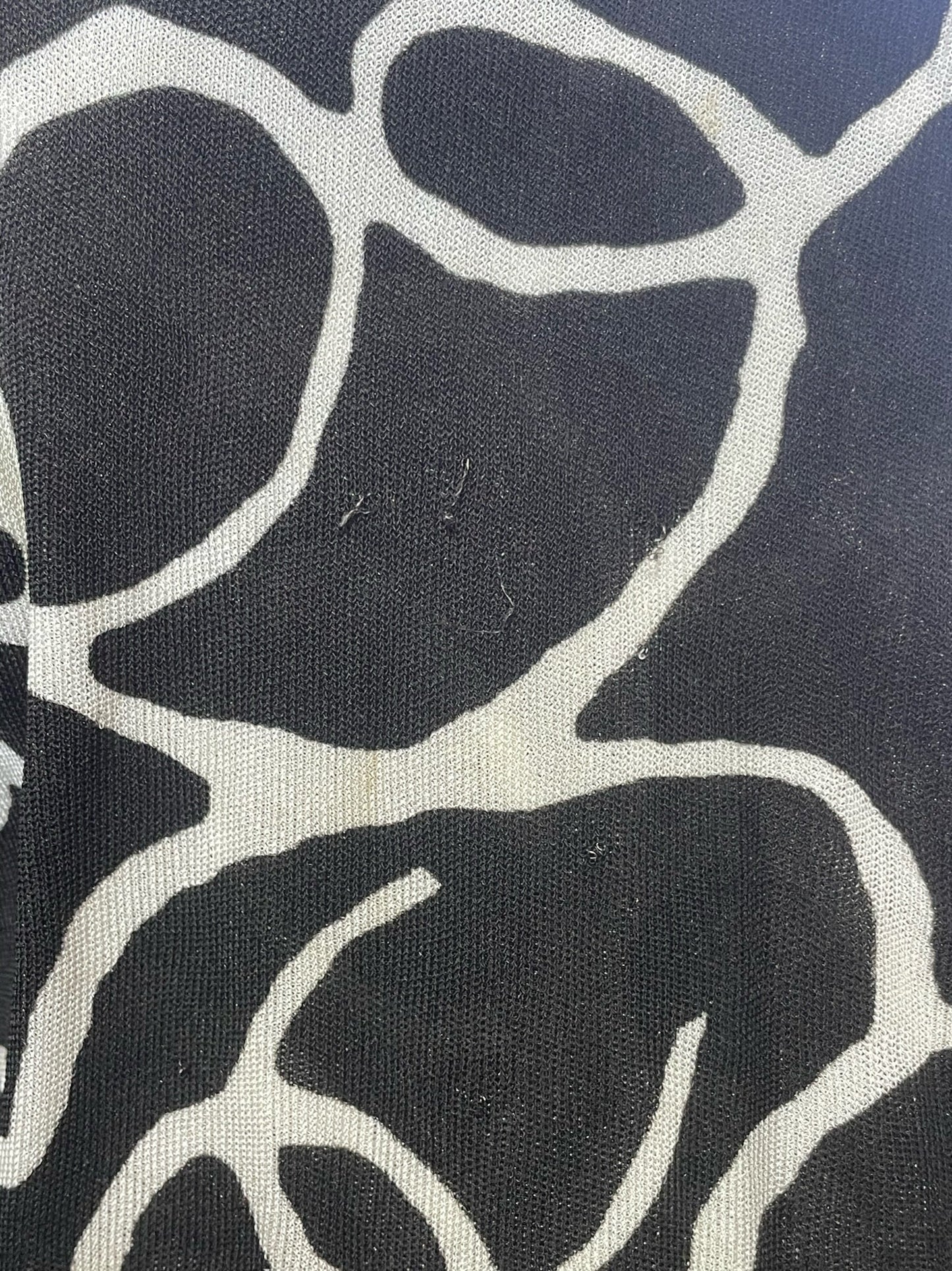 Pantalon Chanel noir imprimé T.36