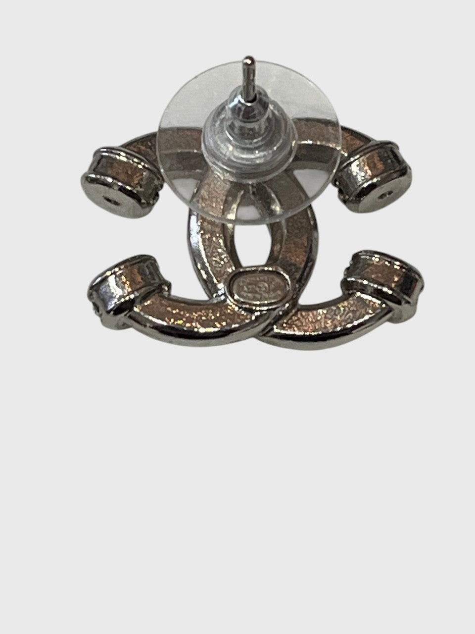Boucles d'oreilles Chanel CC argents