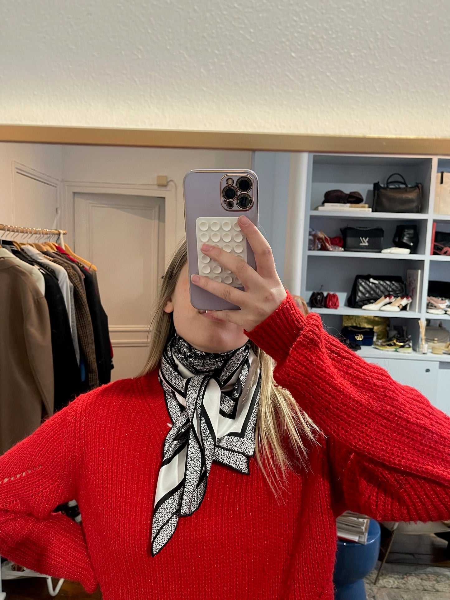 Foulard Christian Dior Paris blanc