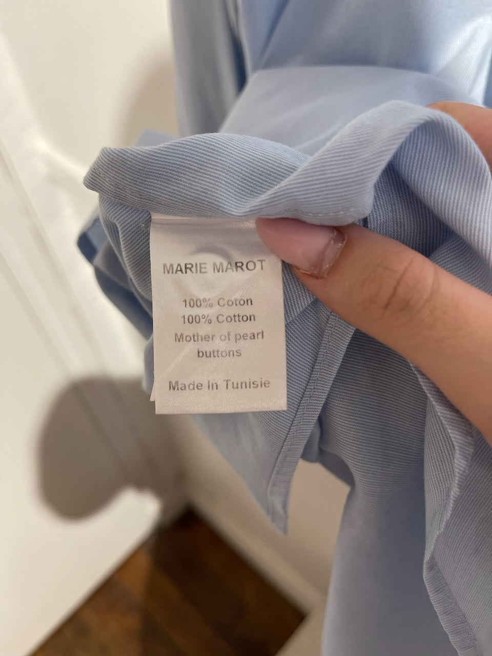 Chemise Marie Marot bleu ciel T.XL