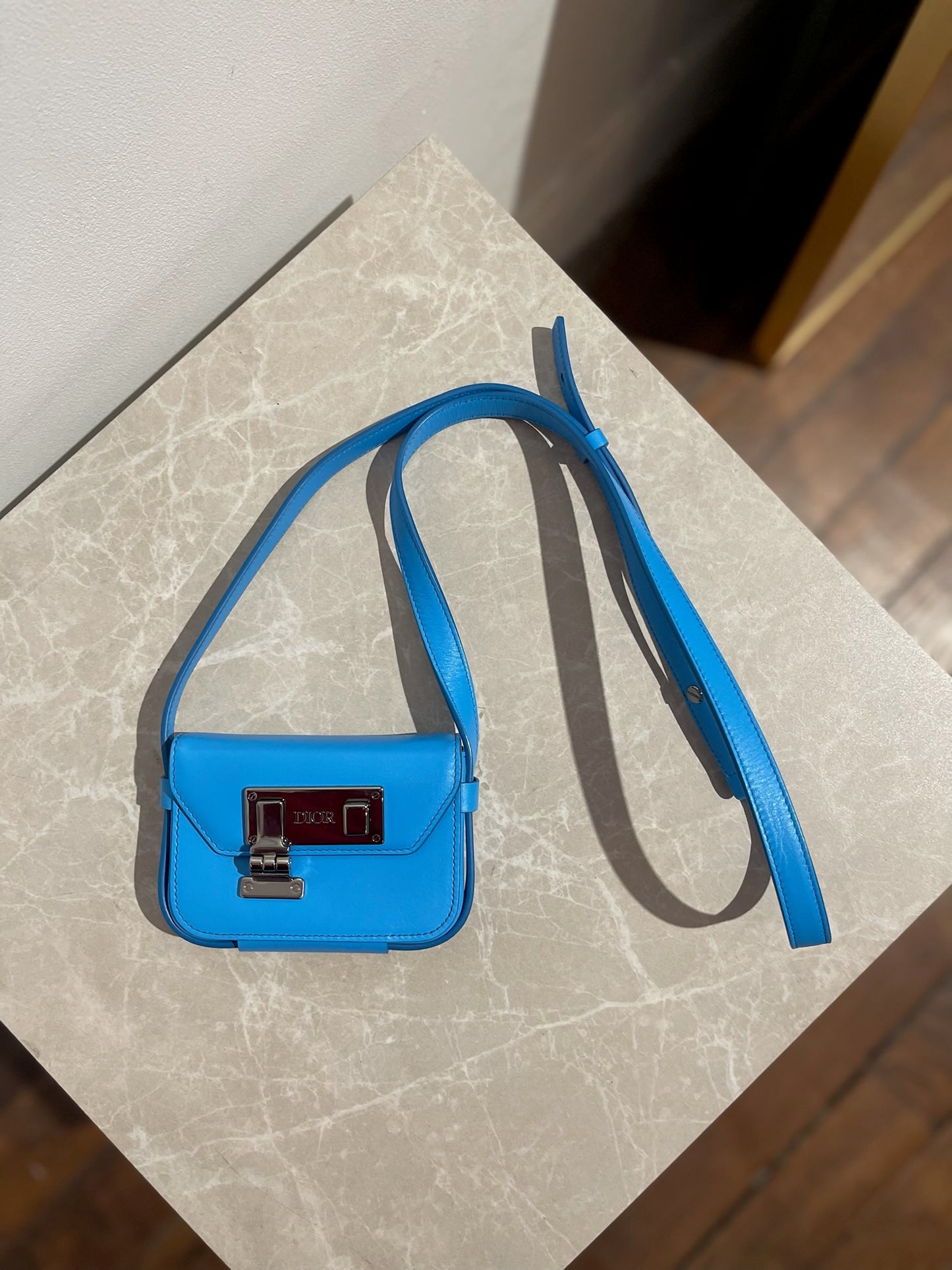 Mini sac Dior bleu