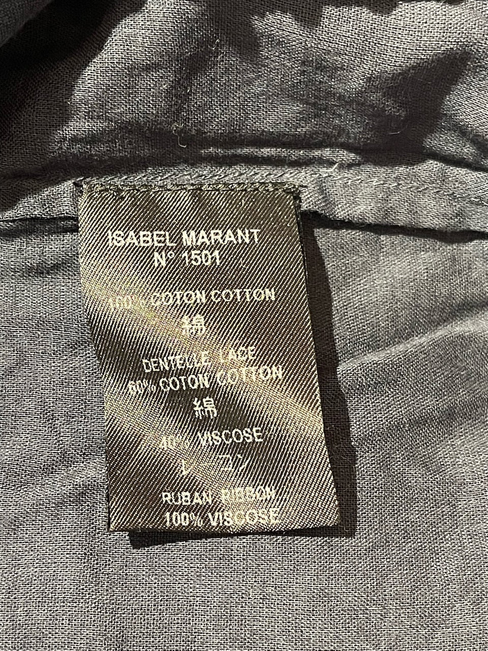Robe Isabel Marant bleu nuit T.1