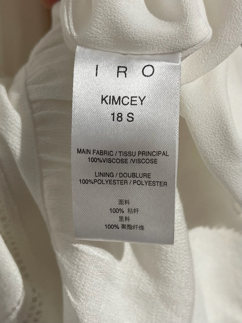 Robe Iro blanche T.40