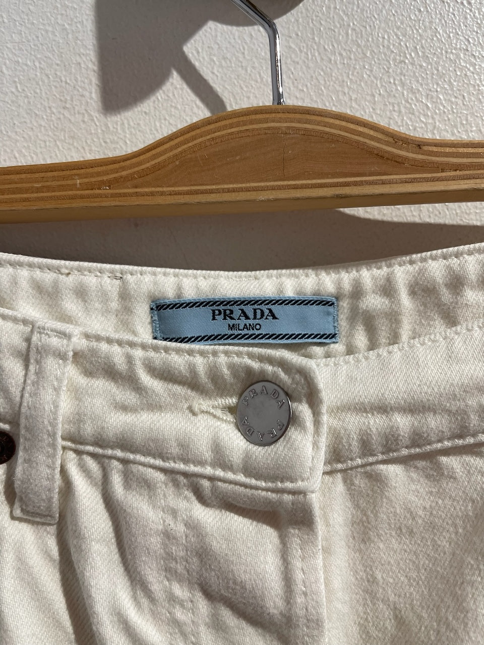 Jeans Prada loose blanc T.28