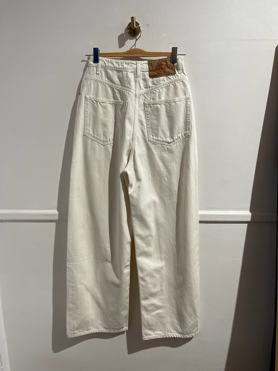 Jeans Prada loose blanc T.28