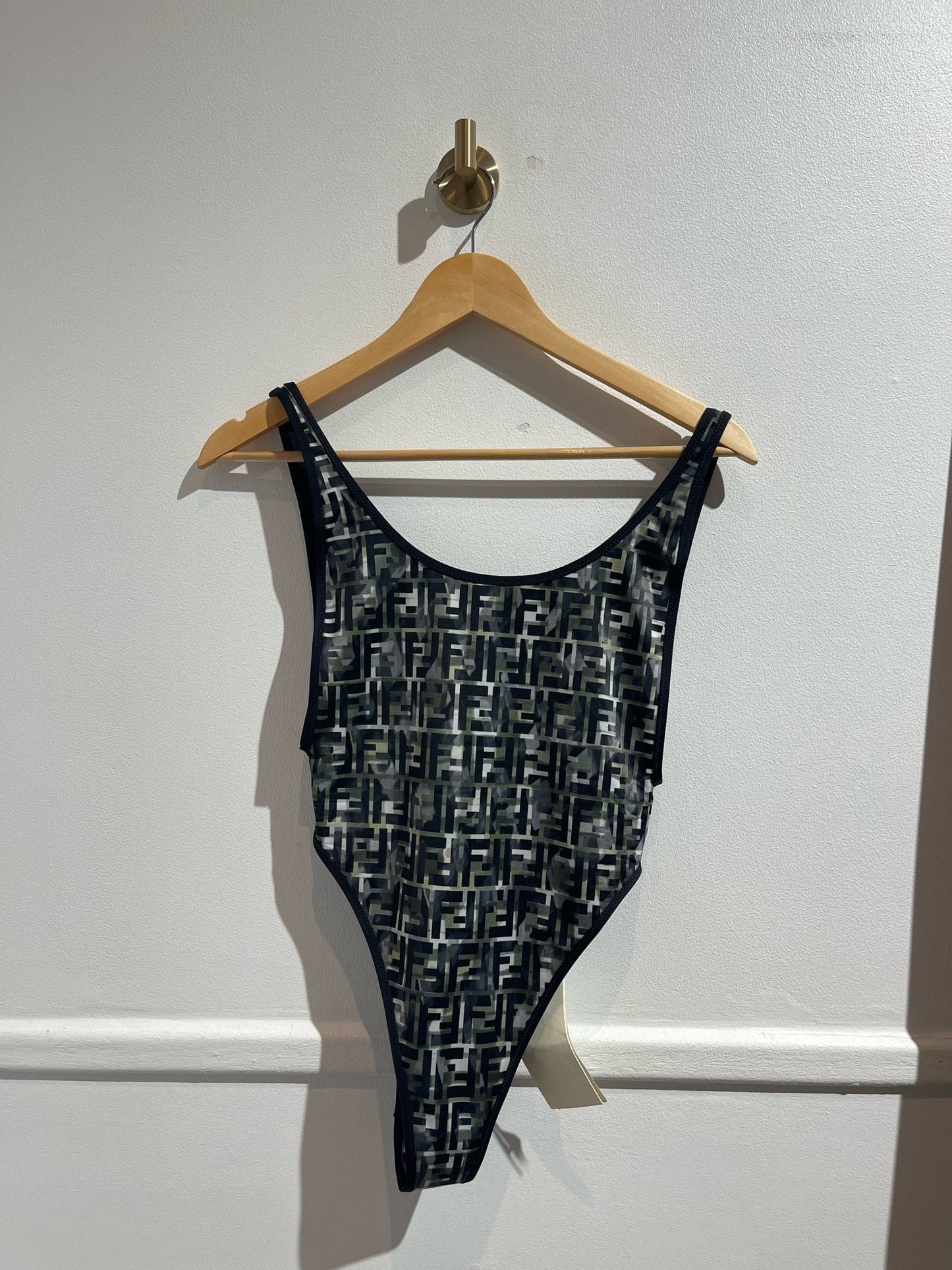 Maillot de bain Fendi kaki T.36 Neuf