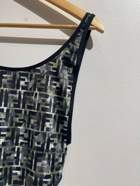 Maillot de bain Fendi kaki T.36 Neuf