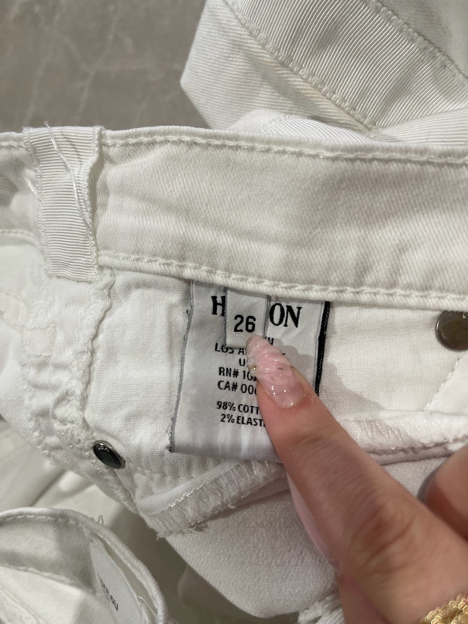 Jeans Hudson blanc T.26