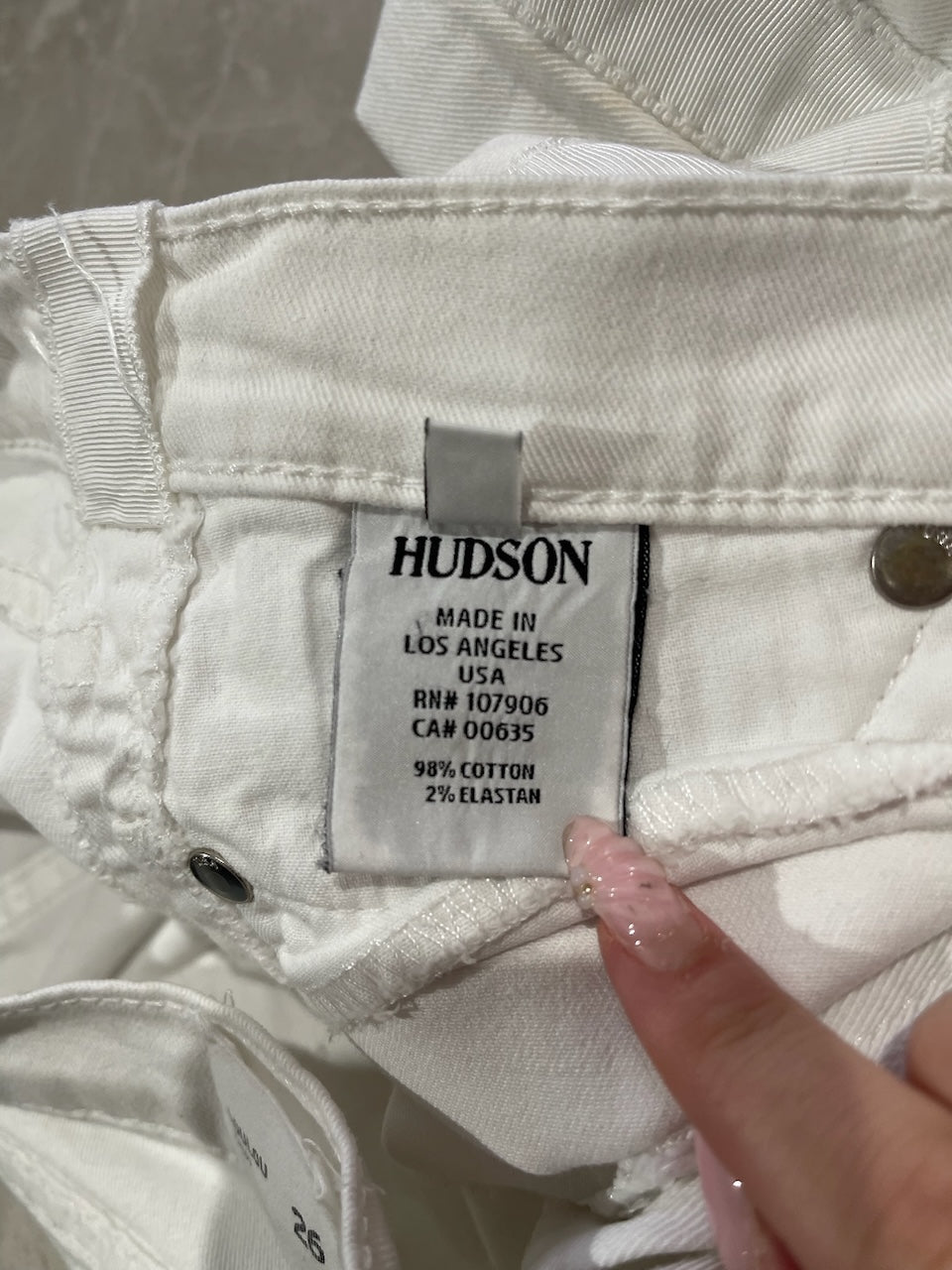 Jeans Hudson blanc T.26